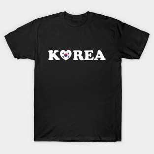 Korea Love Heart Flag T-Shirt